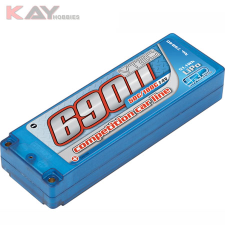 LRP LiPo Competition Car Line Hardcase 6900 - 50C/100C - 7.4V