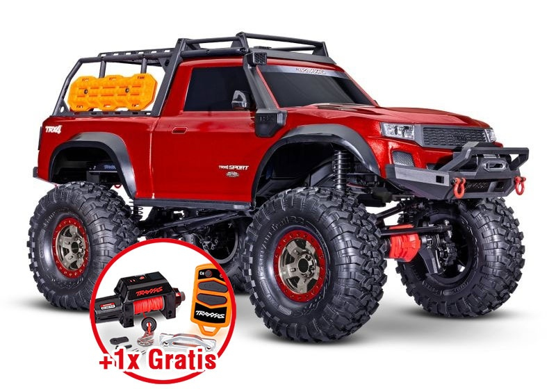 Traxxas TRX-4 Sport High Trail m-rot 1/10 Scale-Crawler RTR Brushed +Gratis-Winch