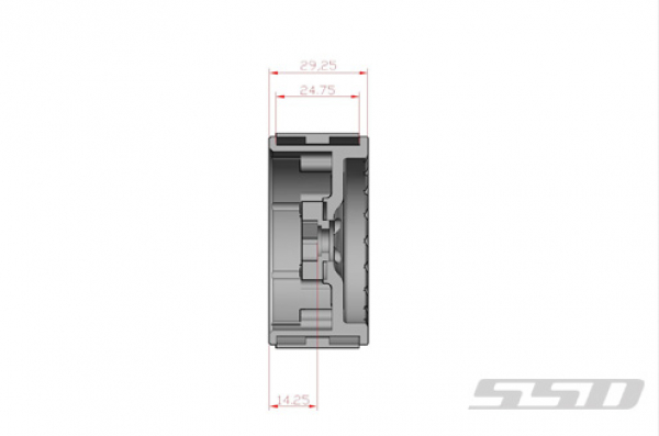 SSD 1.9" Assassin Beadlock Felgen grau/schwarz (2)