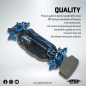 Preview: Yeah Racing Aluminium Conversion Kit für Tamiya TT02 (blau)