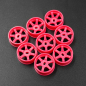 Preview: Yeah Racing Plastic Narrow Rim Set 8.5 mm (Offset 0 +1 +2 +3) Florescent Pink For 1/28 AWD Mini-Z