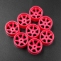 Preview: Yeah Racing Plastic Wide Rim Set 11mm (Offset 0 +1 +2 +3) Florescent Pink For 1/28 AWD Mini-Z