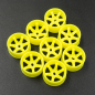 Preview: Yeah Racing Plastic Wide Rim Set 11mm (Offset 0 +1 +2 +3) Florescent Yellow For 1/28 AWD Mini-Z