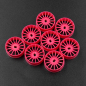 Preview: Yeah Racing Schmaler Felge Set 8,5mm (Offset 0 +1 +2 +3) Fluo Pink für 1/28 AWD Mini-Z