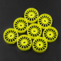 Preview: Yeah Racing Plastic Narrow Rim Set 8.5mm (Offset 0 +1 +2 +3) Florescent Yellow For 1/28 AWD Mini-Z