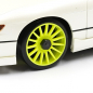 Preview: Yeah Racing Plastic Narrow Rim Set 8.5mm (Offset 0 +1 +2 +3) Florescent Yellow For 1/28 AWD Mini-Z