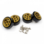 Preview: Yeah Racing Aluminum CNC 6 Spoke Beadlock Rims Set Gold Titanium For Traxxas TRX-4M