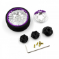 Preview: Yeah Racing Aluminium Lenkrad Set Purple Type B, Fits Futaba KO Sanwa Flysky Traxxas