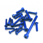 Preview: Yeah Racing Aluminium Screws Set For SANWA M17 (Dark Blue)