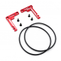 Preview: Yeah Racing  Aluminum Short Battery Holder Set red For Tamiya TT02 Series