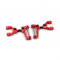 Preview: Yeah Racing Aluminum Front Upper Arms Set For Kyosho 1/10 Fazer Mk2 - red