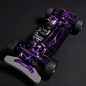 Preview: Yeah Racing Magenta Aluminium Conversion Set für Tamiya TT02 Purple