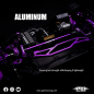 Preview: Yeah Racing Magenta Aluminium Conversion Set für Tamiya TT02 Purple