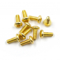 Preview: Yeah Racing Stainless Steel Gold Coated Hex Socket Button Head Machine Screw (M2x5mm) 10pcs