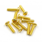 Preview: Yeah Racing Stainless Steel Gold Coated Hex Socket Button Head Machine Screw (M2x8mm) 10pcs