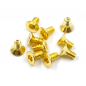 Preview: Yeah Racing Stainless Steel Gold Coated Hex Socket Flat Head Machine Screw (M2x4mm) 10pcs