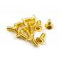 Preview: Yeah Racing Stainless Steel Gold Coated Hex Socket Flat Head Machine Screw (M2x5mm) 10pcs