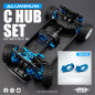 Preview: Yeah Racing Aluminium C Hub Set für Tamiya XM-01 PRO