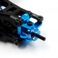 Preview: Yeah Racing Aluminium-Umbausatz für Sechskant-Vorderachsen für Tamiya DT-02 DT-03