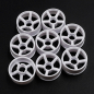 Preview: Yeah Racing Kunststoff-Felgensatz RWD, schmal, 8,5 × 20 mm, Offset 0 / +1 / +1,5 / +2, Weiß, für 1:28 Mini-Z