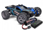 Preview: Traxxas Rustler 4x4 BL-2S blau 1/10 Stadium-Truck RTR nP825 BL-2S Brushless, HD-Teile mit 2827X Akku + 2920 Lader