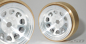 Preview: SSD 1.0" Aluminum / Brass D Hole Beadlock Wheels (Silver)(2)