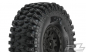 Preview: Proline Hyrax 1.9" G8 Rock Terrain TruckTires Mounted on Impulse Black Plastic Internal Bead-Loc Wheels