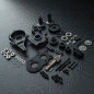 Preview: MST RMX 2.0, RMX 2.5, RRX 2.0  Spur rear gearbox set (black)