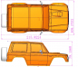 Preview: Carisma RC - MSA-1E 2.0 Mit. Pajero Clear Body Set 16360