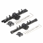 Preview: Aluminum Alloy Front and Rear Axle Housing Black with Cover 1set - Axial SCX24