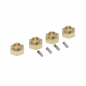 Preview: 3mm Diameter Brass Wheel Hex Adaptor 4pcs set - Axial SCX24