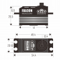 Preview: OMG D4-12BF FALCON Digital Low Profile Brushless Servo - Drift/Touring - Programmable