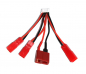 Preview: T Plug to JST adapter 24AWG Silicone Wire L=50mm