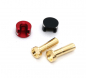 Preview: LOWPRO Heatsink Bullet Plug Grips with 4mm Bullets (Black/Red)