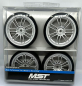 Preview: MST 1/10 Drift Räderset Set - Flat silver RE30 wheel (+3) w/ CS-R tire (soft) (4)