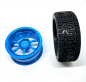 Preview: 1/10 On Road Blue Alu Car Wheels Rubber Tyres 4pcs/set