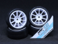 Preview: DS Racing Tire/rim set + Mini HRF  Front 34, Rear 34 + 4 pcs for M-Chassis