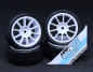 Preview: DS Racing Tire/rim set + Mini HRF  Front 36, Rear 34 + 4 pcs for M-Chassis