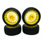 Preview: 1/10 Buggy Flower Line Wheel/Tire Set Yellow (4)
