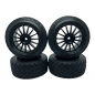 Preview: 1/10 Buggy Flower Line Wheel/Tire Set Black (4)