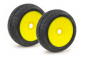 Preview: Absima Wheel Set Buggy Disc "Mini Pin" yellow 1:8 (2)