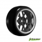 Preview: Louise Drift-Reifen auf Felge 14-Speichen matt-schwarz (4) 1/10 Drift (2,4,6,8mm Offset, 12mm Radsechskant)