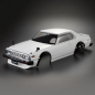 Preview: Killerbody Nissan Skyline 2000 Turbo GT-ES Karosserie lackiert Weiß 195mm RTU