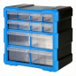 Preview: Robitronic Kleinteilemagazin mit 12 Schubladen Blau