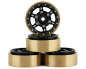 Preview: Samix SCX24 Aluminum & Brass Adjustable Offset 1.0 Beadlock Wheels (Black) (4)