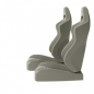 Preview: Bucket seat set Rubber (2 pieces)