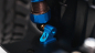 Preview: Aluminium Dämpferhalterung vorne/oben 2 Stück blau für Tamiya CC01
