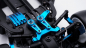 Preview: Aluminum Ball Bearing Steering Rack Set Blue For Tamiya M07