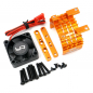 Preview: Yeah Racing Aluminium Motorkühlkörper mit Tornado High Speed Fanfür 540/550 Motoren (Orange)