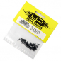 Preview: Micro Fender Screw Set 1.2 x 6.0mm 50pcs Black For RC Drift Body Kit